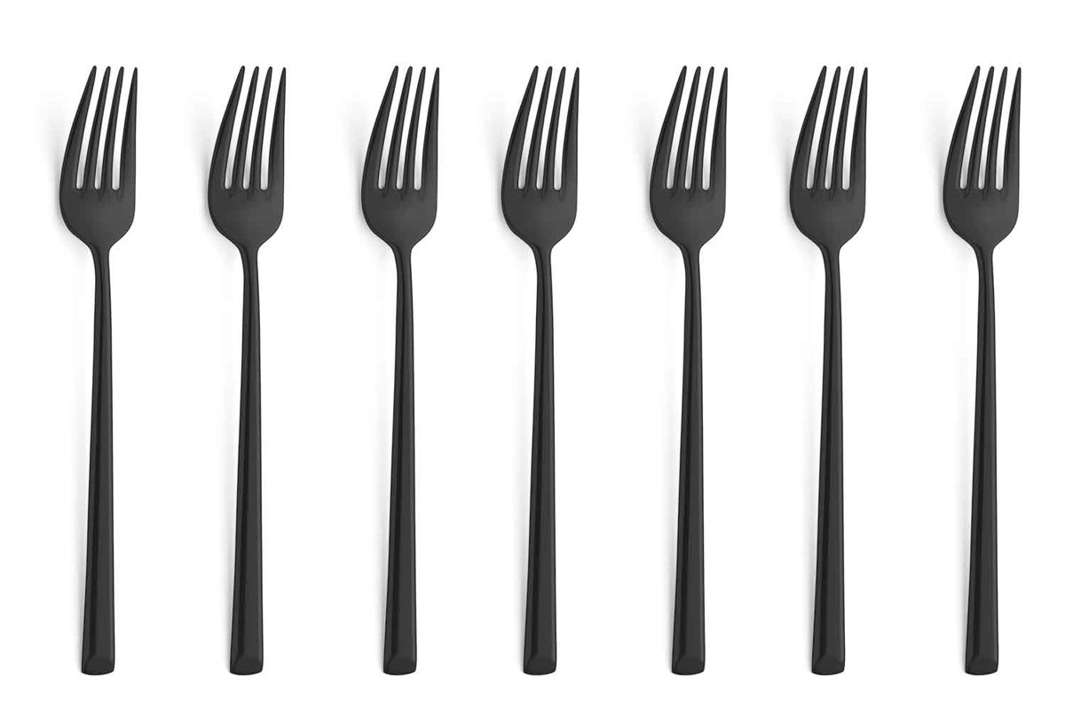 Metropole Gabel schwarz - 12 Stck